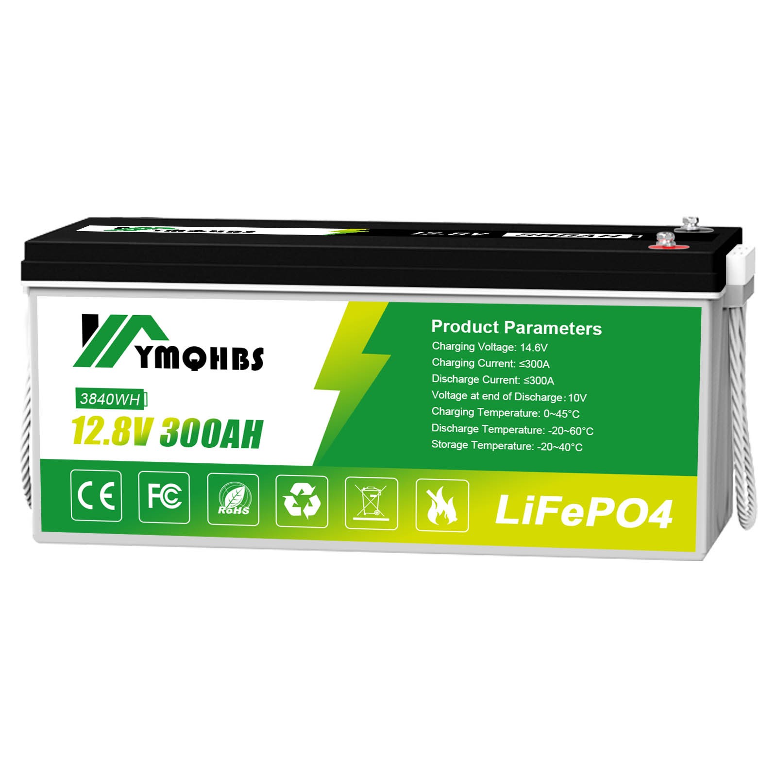 12V 300AH 100AH 50AH LiFePO4 Lithium Battery Rechargeable BMS for RV Solar Panel
