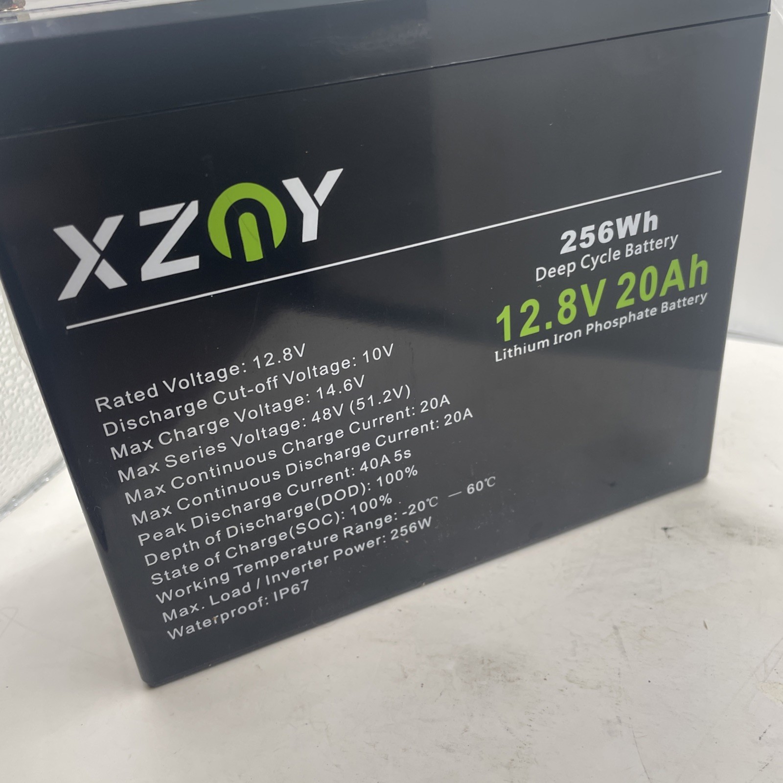 12.8V 20Ah LiFePO4 Lithium Battery Deep Cycle Rechargeable New Open Box,unused