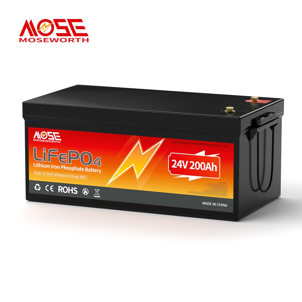 24V 200Ah LiFePO4 Lithium Battery 200A BMS 20000+Cycle Solar Marine With Charger