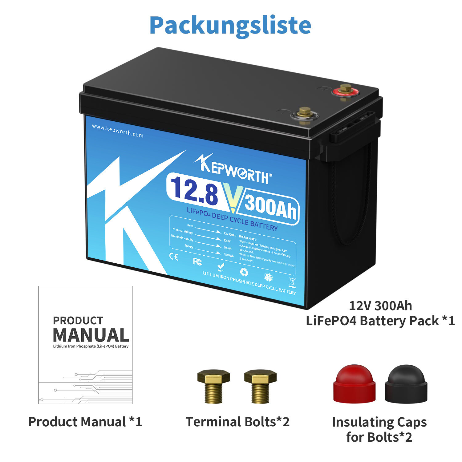 12V 300Ah LiFePO4 Battery BMS Solar 10 years lifespan 20000+Deep Cycle RV Camper