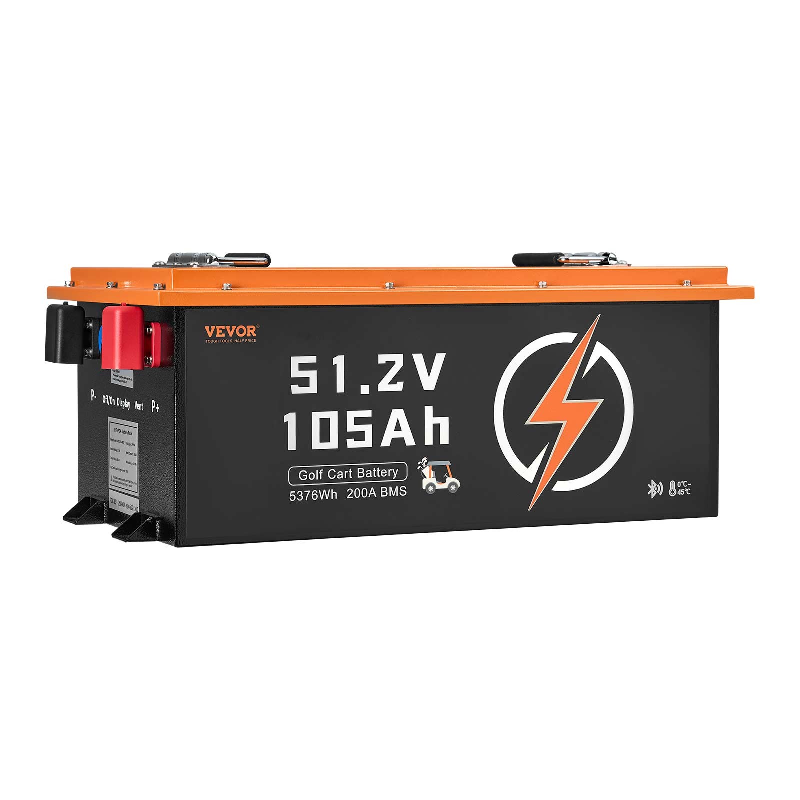 VEVOR 48V 105Ah Golf Cart Lithium Battery with 20A Charger and Touch Monitor