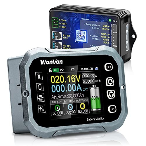 Battery Monitor with Shunt 400A 0V-120V Battery Monitor for RV Motorcycle