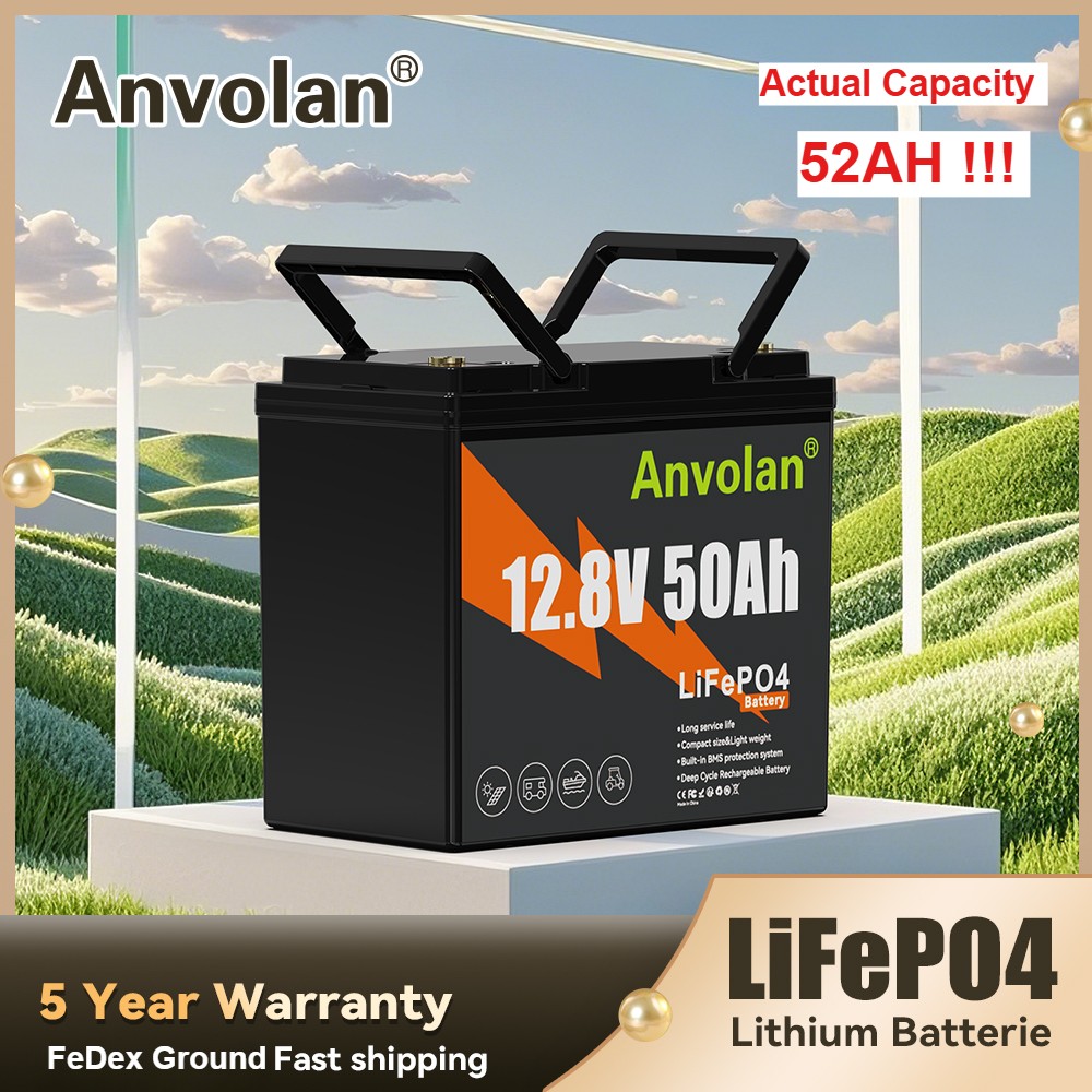 LiFePO4 Lithium Iron Phosphate Battery 100Ah/50AH BMS for TrollingMotor Camper