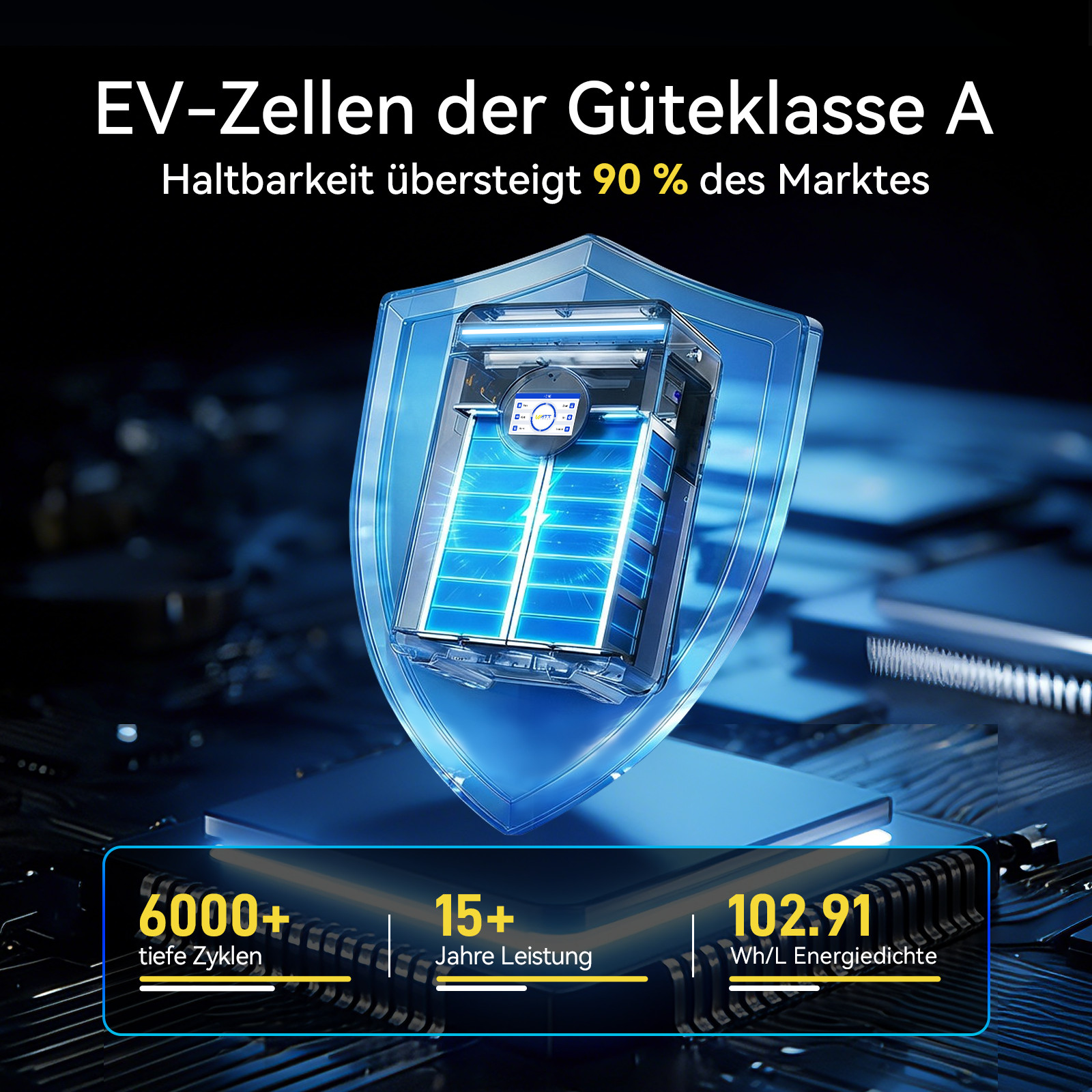 48V 100Ah Wall-Mounted Battery + 51.2V 100Ah Dual-Head Quick-Connect Cable