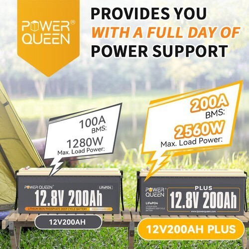 Power Queen 12V 24V 36V 50Ah 100Ah LiFePO4 Lithium Battery BMS For Marine RV lot