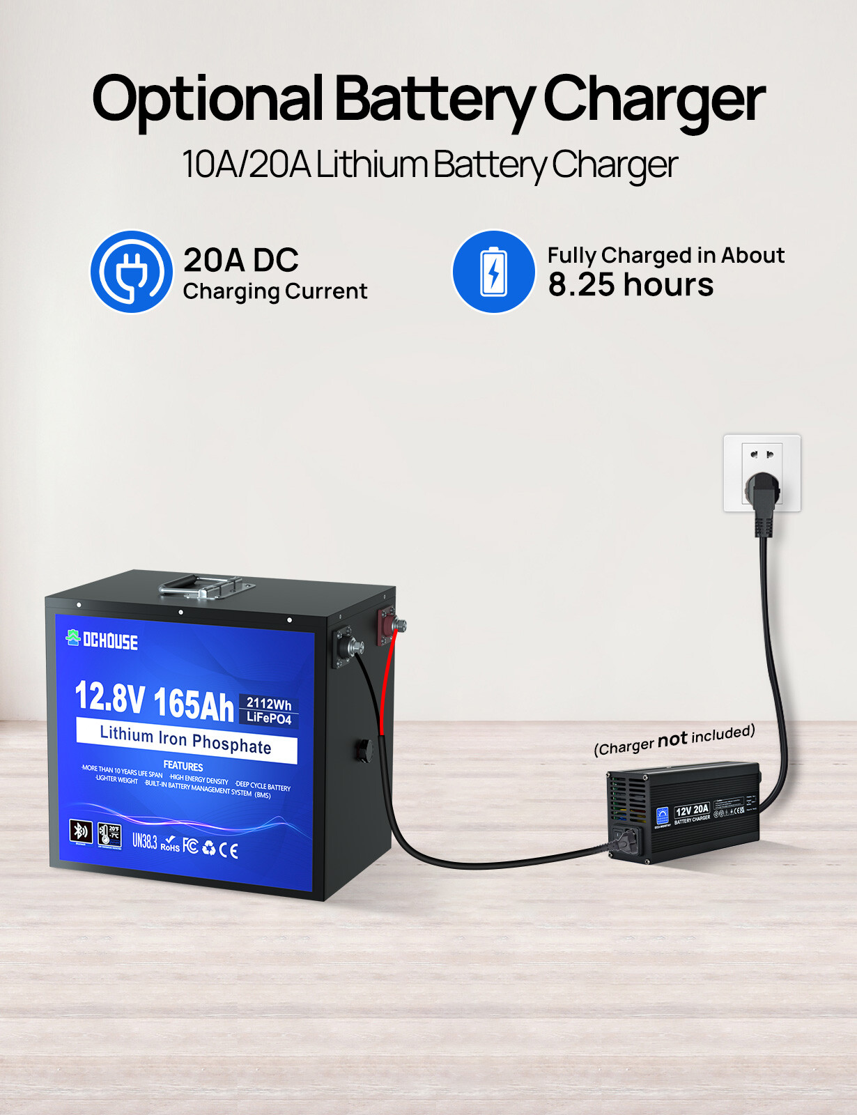 12V 165Ah 150Ah LiFePO4 Lithium Battery Bluetooth monitoring Metal Case For RV