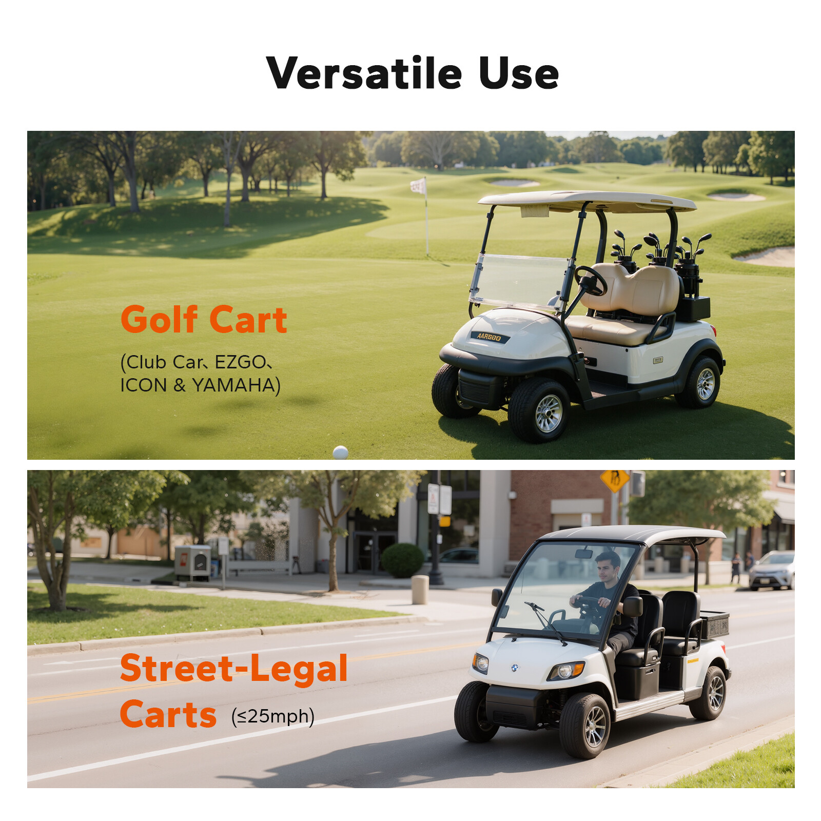 LiTime 48V 60Ah COM Lithium Golf Cart Battery with 18A Charger+Monitor Set Kit