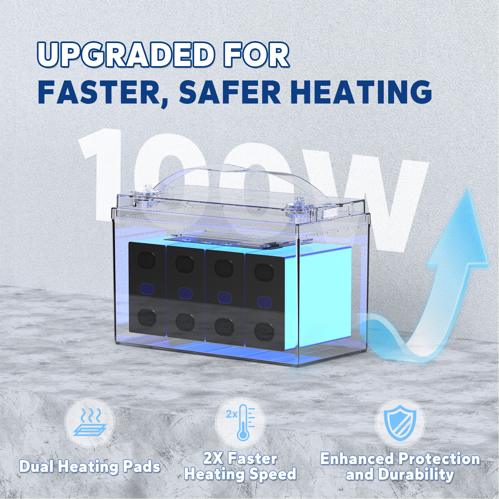 Litime 12V 100Ah Self Heating LiFePO4 Lithium Battery For RV Marine-Refurbished