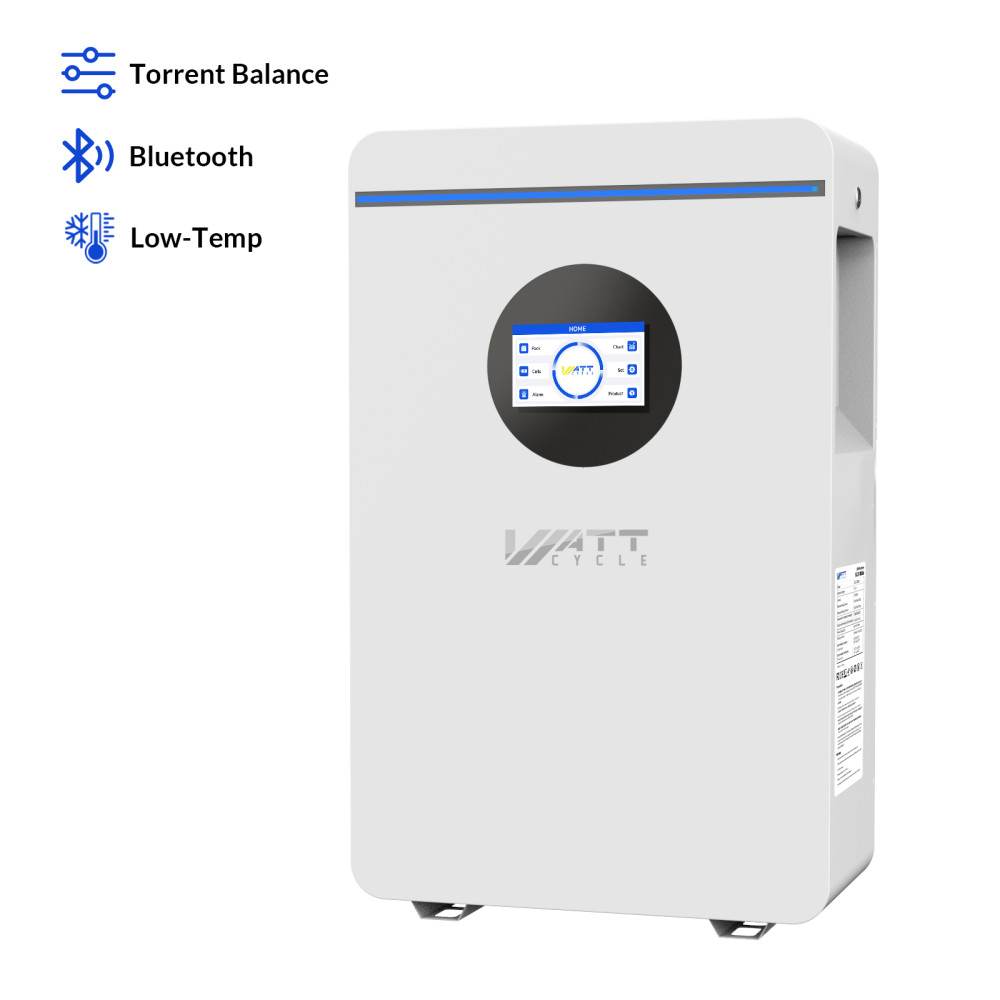 48V 100Ah LiFePO4 Lithium Wall-Mounted BYD Cells Active Balancing Solar System