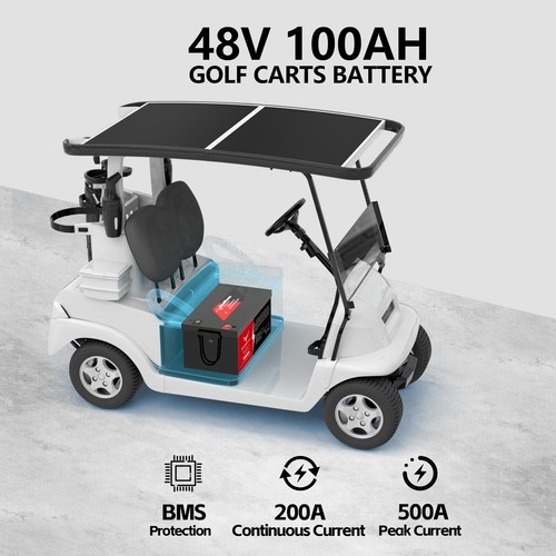 48V 100Ah 5120Wh Lithium LiFePO4 Battery 200A BMS Golf Cart solar RVs off-grid