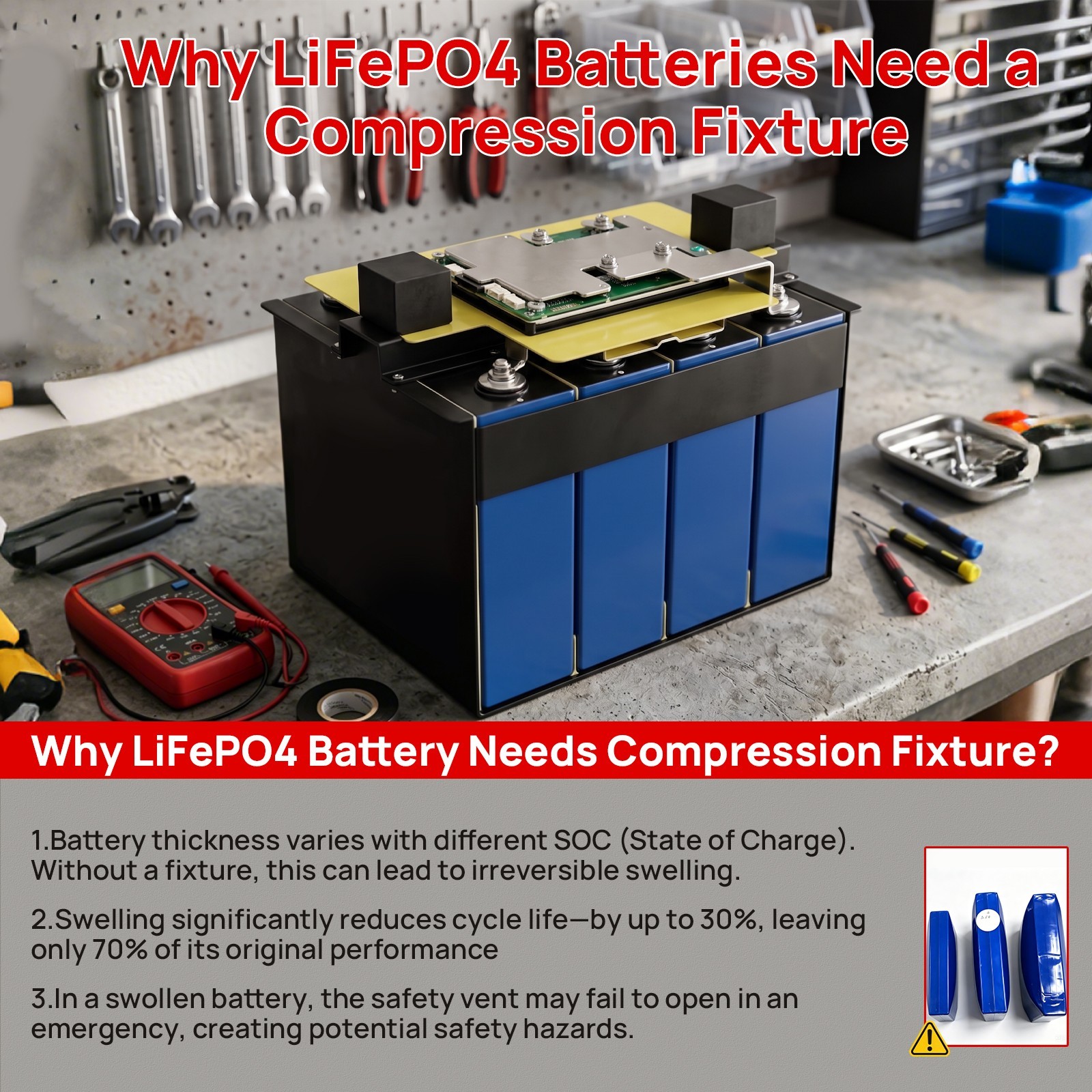 12V 314Ah 300Ah Lithium LiFePO4 Battery Bluetooth 200A BMS Fo RV Solar Off-Grid