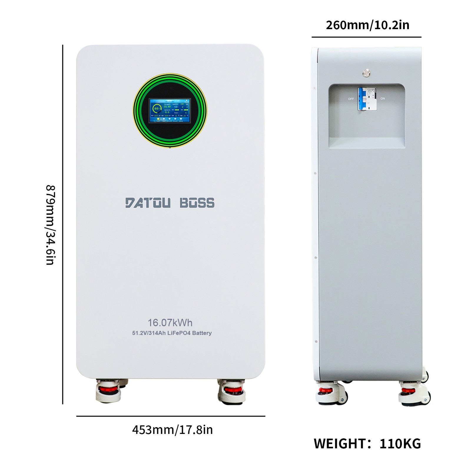 2PCS olar Energy 15kWh Home Storage Battery for Solar Backup 51.2V 314Ah LiFePo4