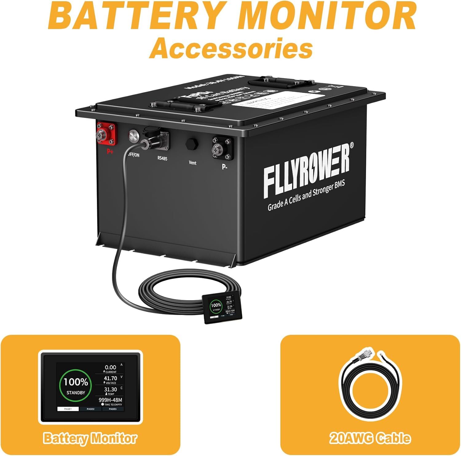 36V 100Ah Golf Cart Lithium LiFePO4 Battery 200A BMS 15000+ Deep Cycle 10Years