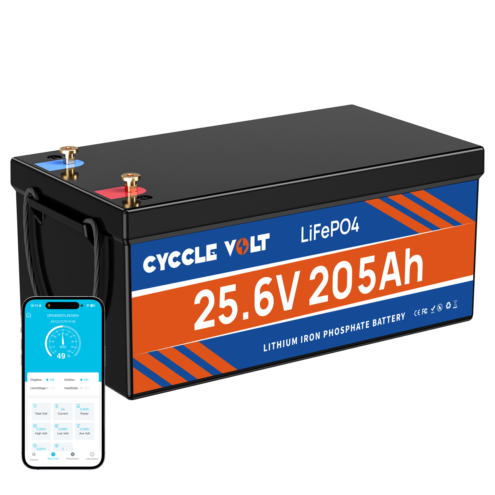 24V 200Ah Lithium LiFePO4 Battery 5120Wh 200A BMS Deep Cycle RV Solar Off Grid