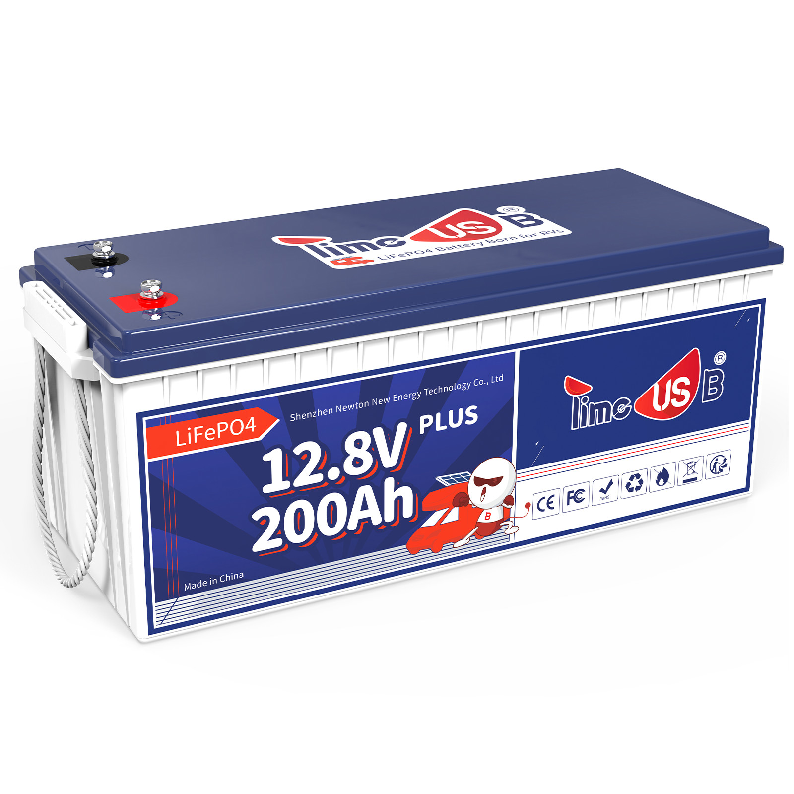 New Upgraded LiFePO4 Battery 12V 200Ah PLUS 200A BMS Deep Cycle For Solar Marine