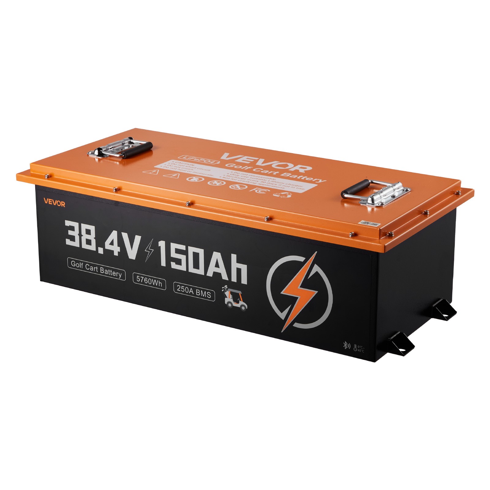 VEVOR 36V 150AH Lithium Golf Cart Battery Lifepo4 Charger Bluetooth APP Display