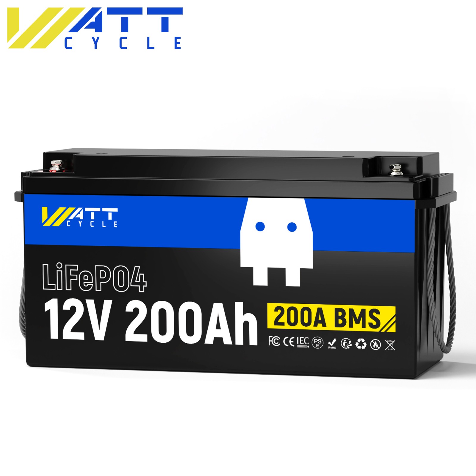 WattCycle 12V 50AH 100Ah 200Ah 300Ah Lithium Battery for RV Solar Trolling Motor