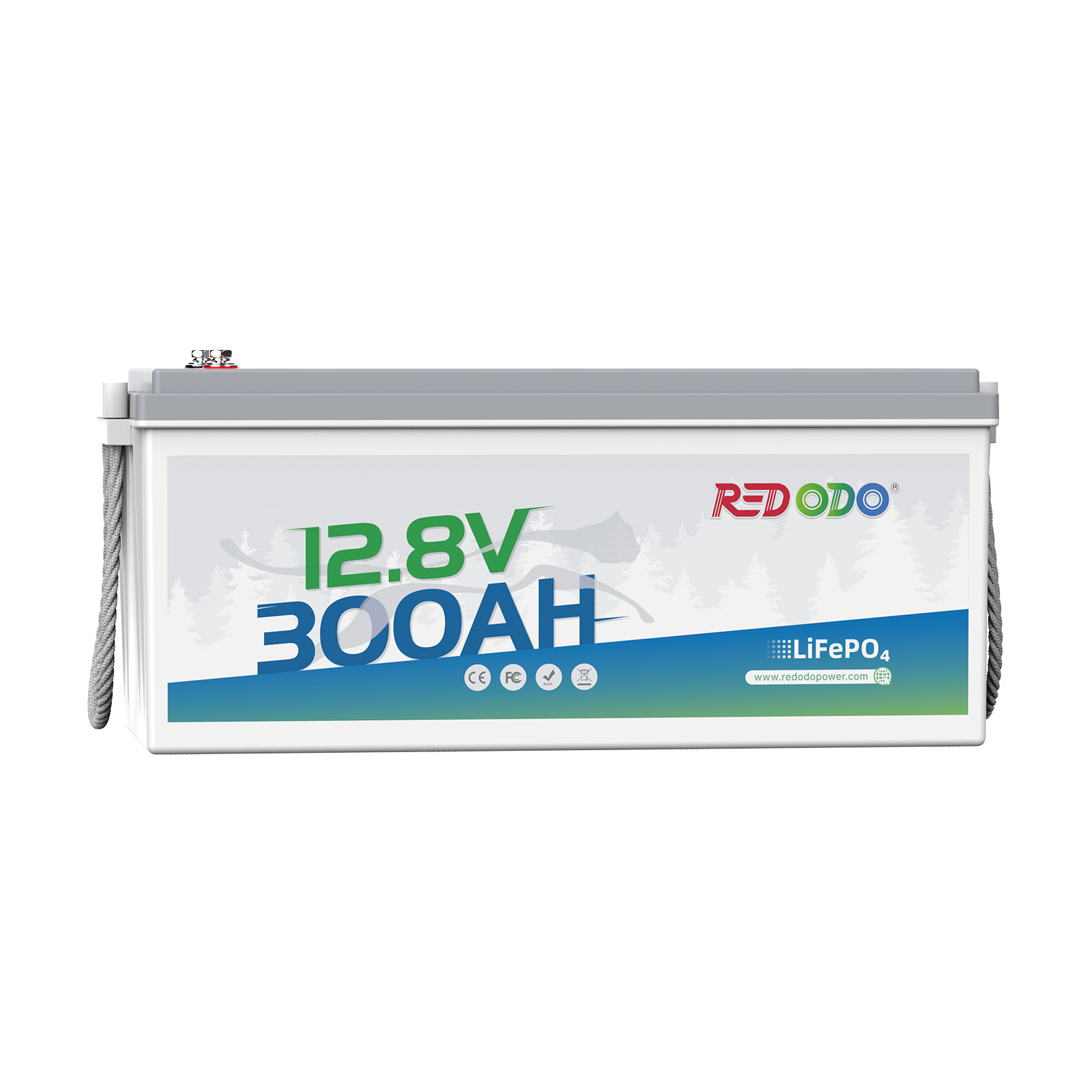 Redodo 12V 300Ah LiFePO4 Battery Built-in 200A BMS for RV Solar Trolling Motor