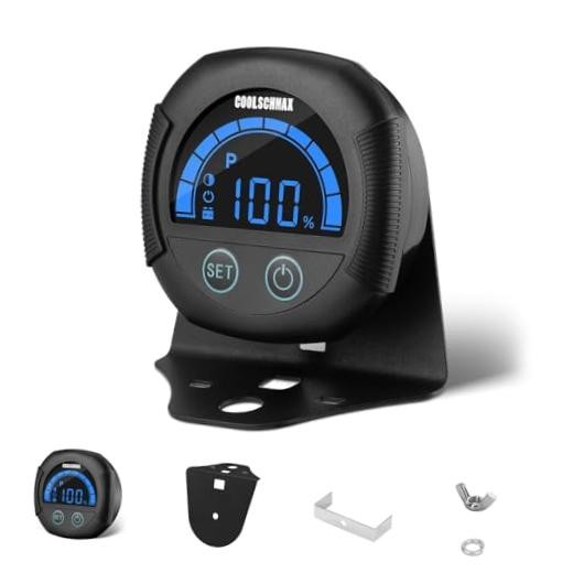 COOLSCHMAX 12V-84V Battery Voltmeter Ultra Bright Sunlight Voltmeter 5918