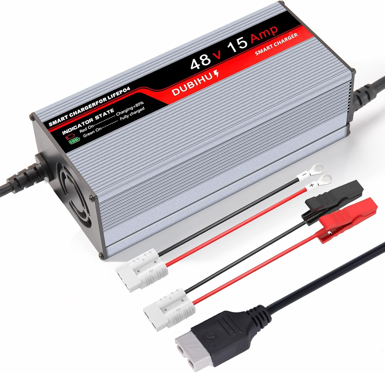 58.4V 15A Lifepo4 Lithium Battery Charger for Golf Cart, RV, 48V Motor,Anderson