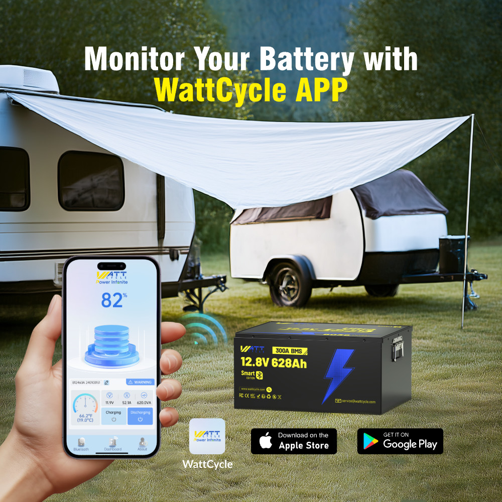 8038Wh 628Ah LiFePO4 12V Lithium Battery 300A BMS Bluetooth RV Solar Off-grid