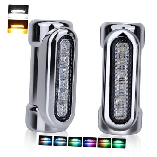 Motorcycle Highway Crash Bar Lights – Multicolor LED Switchback Driving