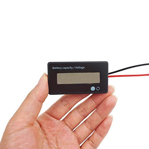 12V 24V 36V 48V Battery Meter, Voltage Indicator, Lead-Acid & Lithium Ion White