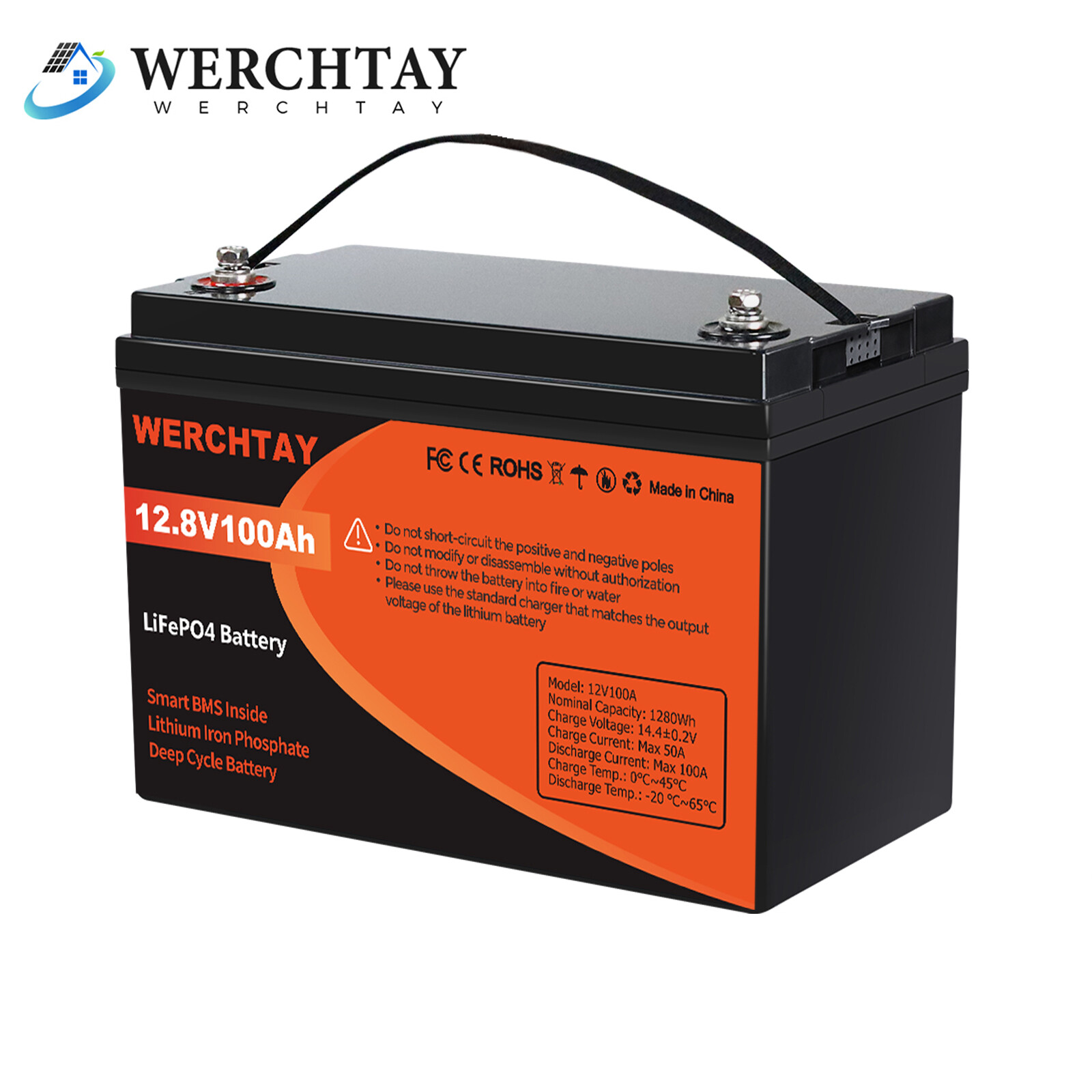 12V 100Ah 200Ah 300Ah LiFePO4 Lithium Battery Deep Cycle for RV Solar Off-grid
