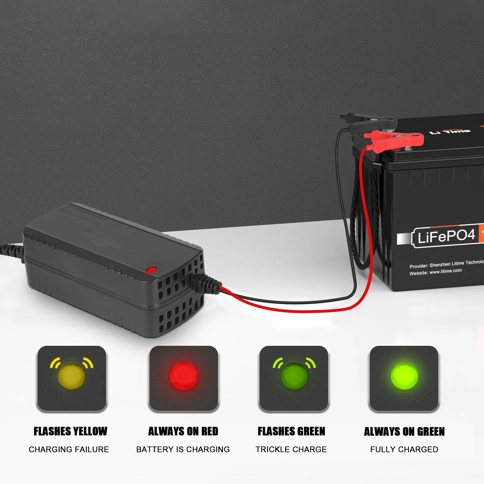 12V 10Ah LiFePo4 Lithium Battery Rechargeable for Marine RV Solar +5A Charger US