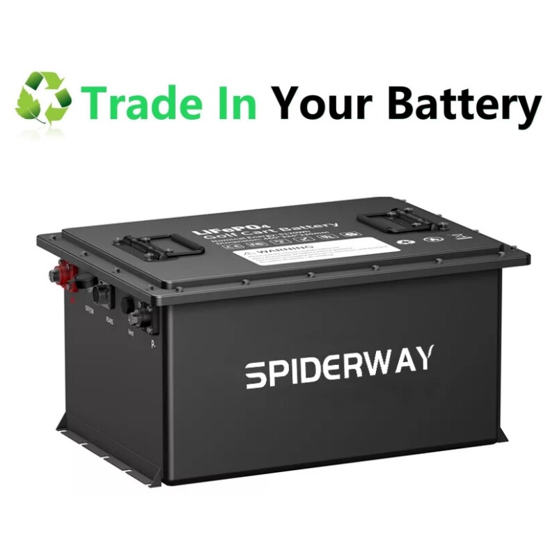 48V 150Ah Golf Cart Lithium LiFePO4 Battery 200A BMS +48V 25A Fast Charger LSV