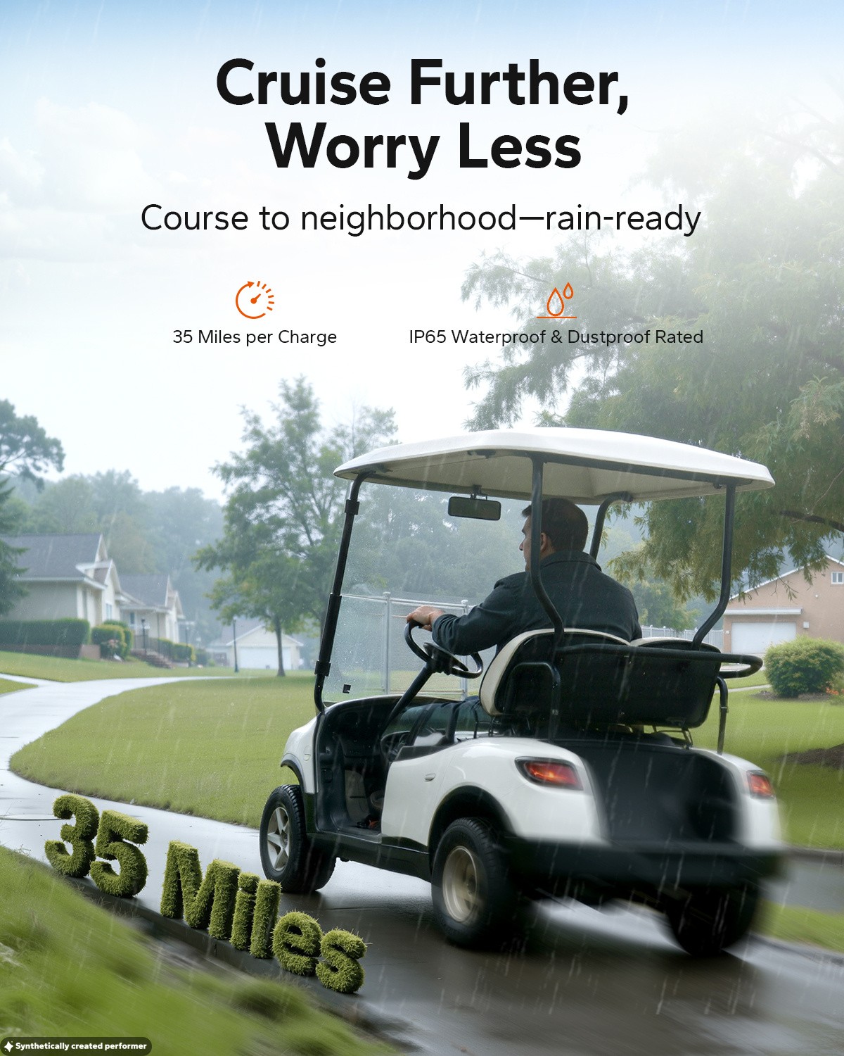 LiTime 36V 100Ah Upgraded Bluetooth LiFePO4 Lithium Battery for Golf Cart Marine