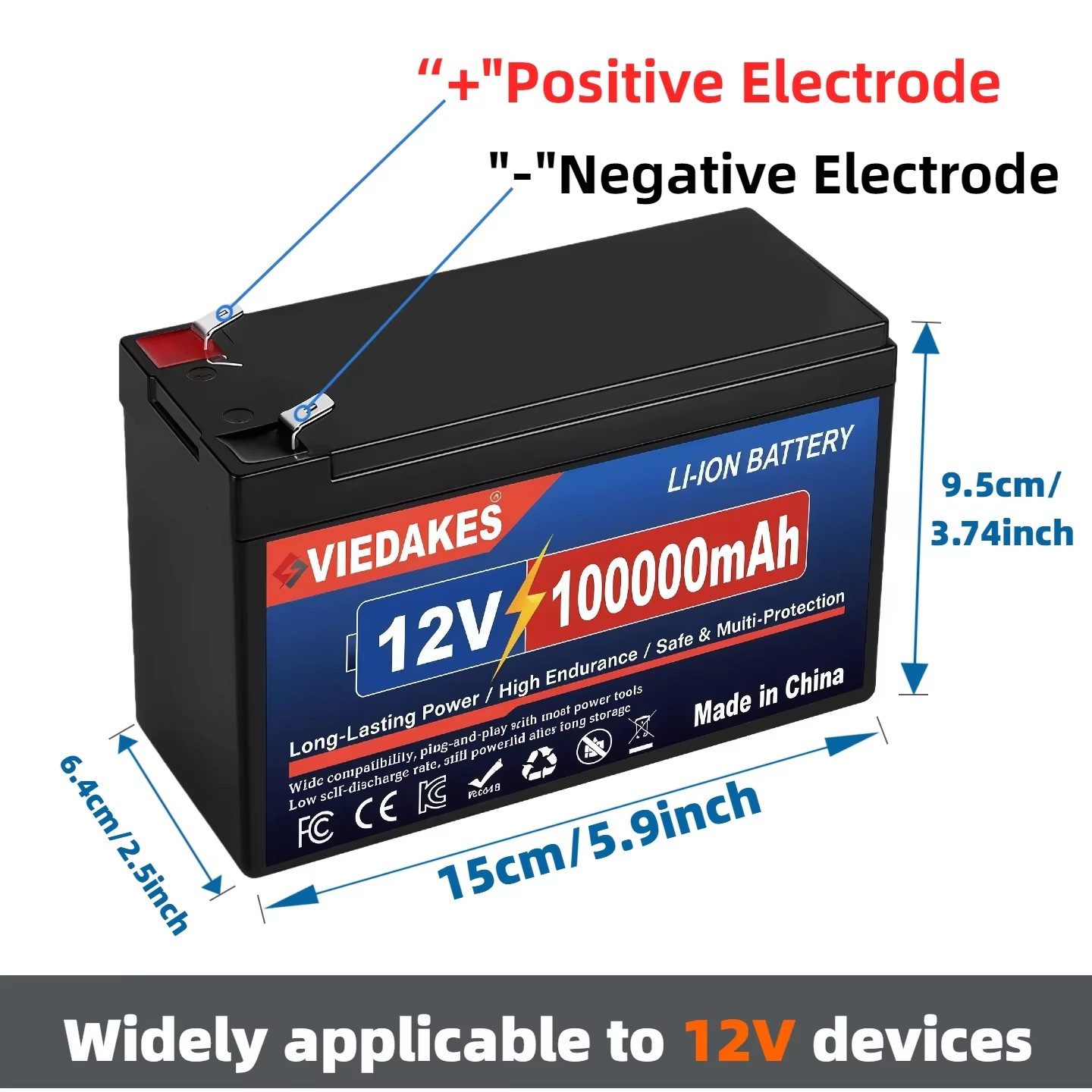 12v lifepo4 battery 100Ah Deep Cycle Rechargeable Battery – Perfect for Off-Grid