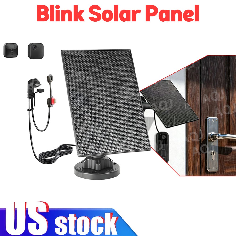 3W Solar Panel Cable For Blink Camera Weather Resistant Easy Install with 4000Ah