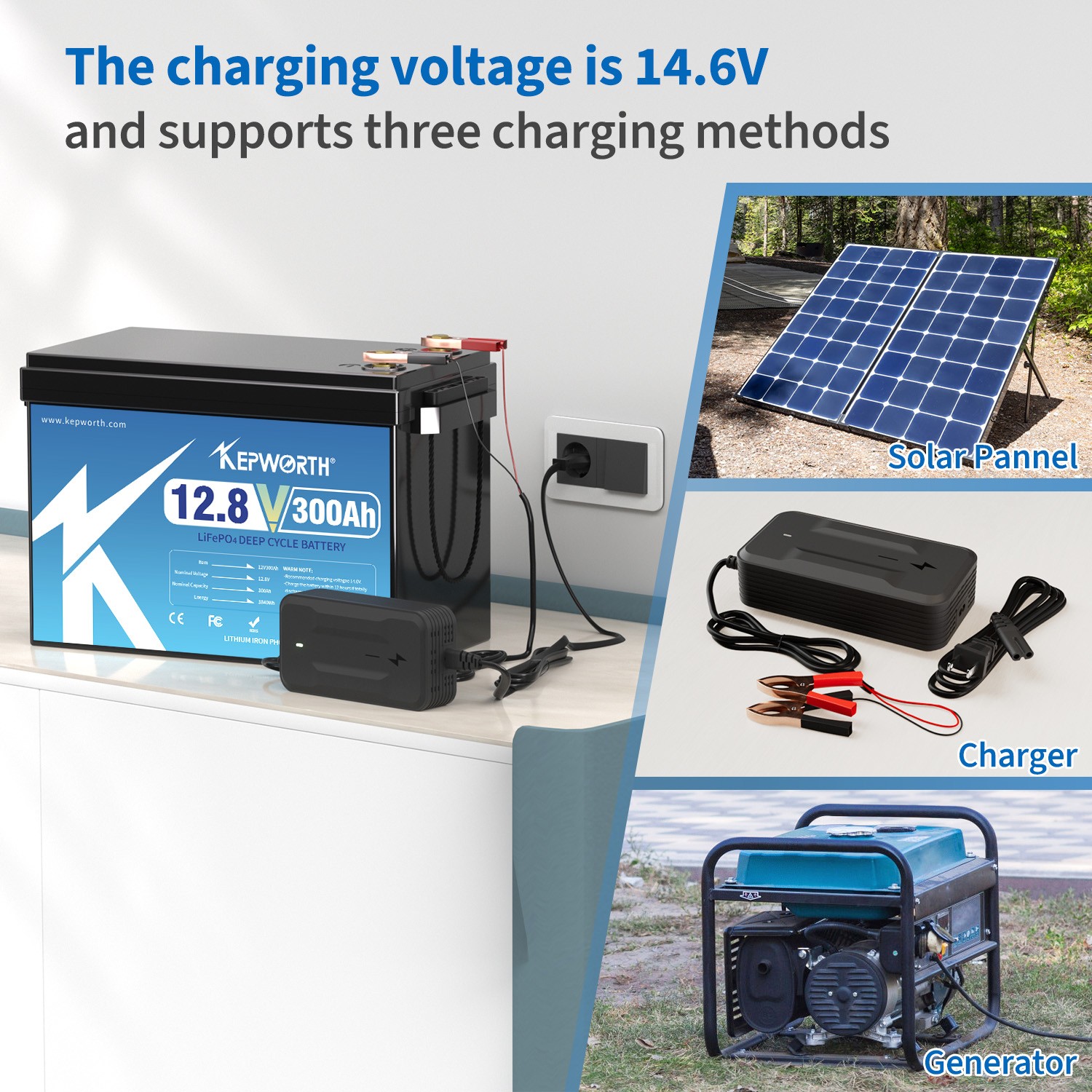12V 300AH LiFePO4 Lithium Battery BMS 3.84kw RV Solar Boat Off-grid Motor Marine