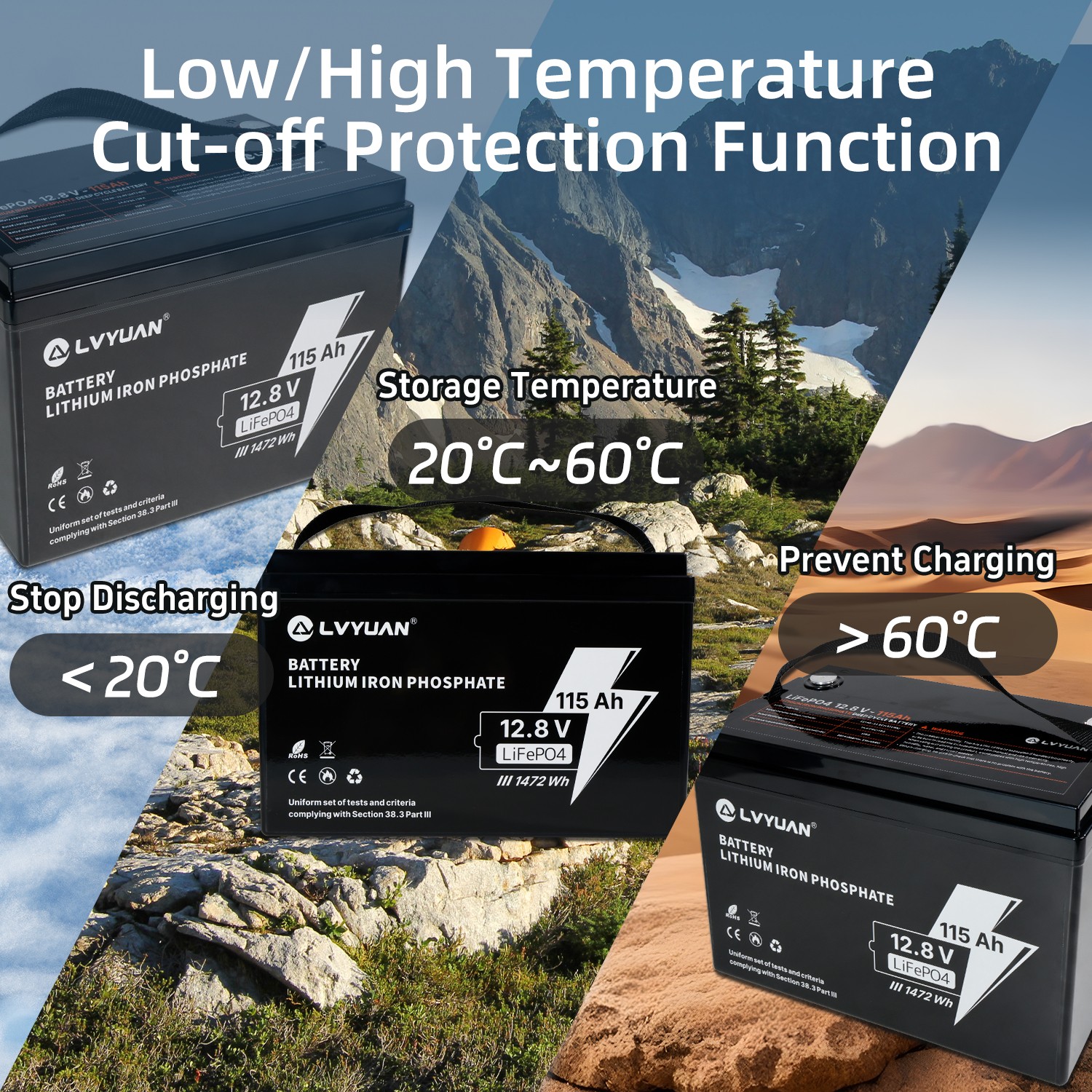 12V 100Ah 150Ah LiFePO4 Battery Deep Cycle 4000+ Cycles BMS for Marine Off Grid