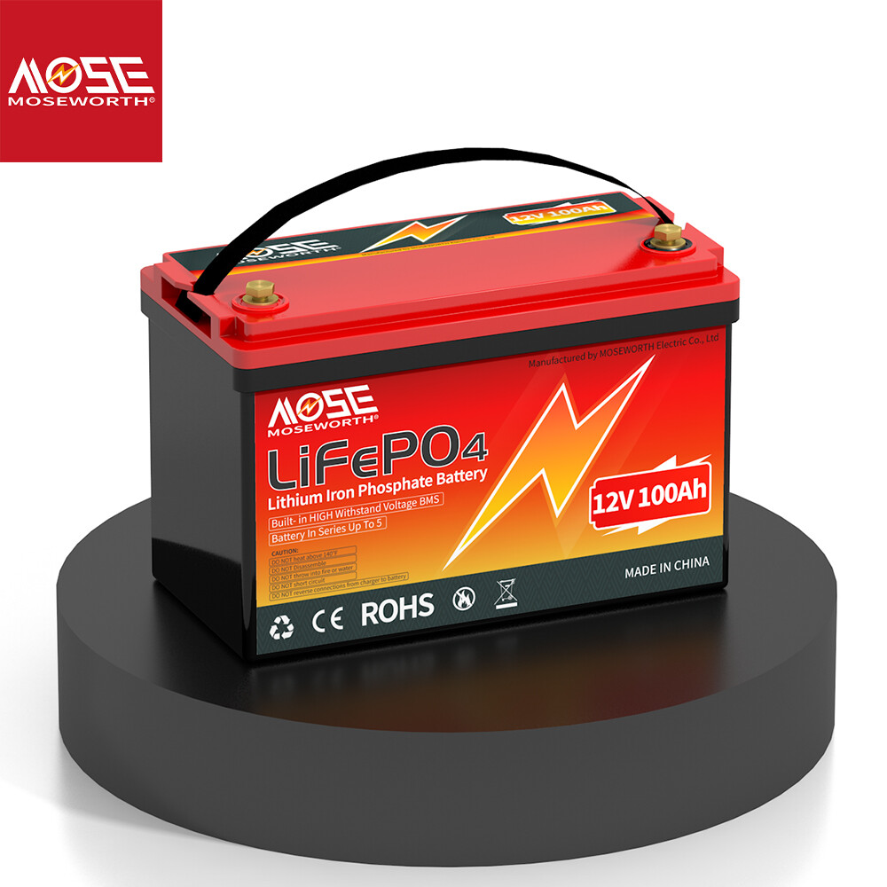 LiFePO4 12V 100Ah Lithium Battery 100A BMS Deep Cycle RV Solar Trolling Motor