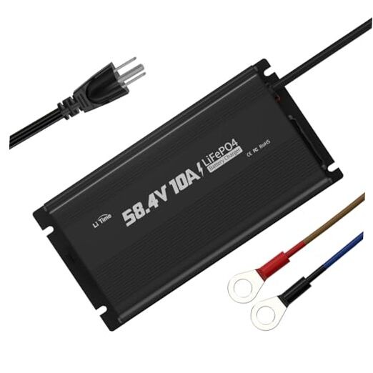 48V(58.4V) Lithium Battery Charger, for 51.2V Golf Carts Battery, 0V 48V 10A