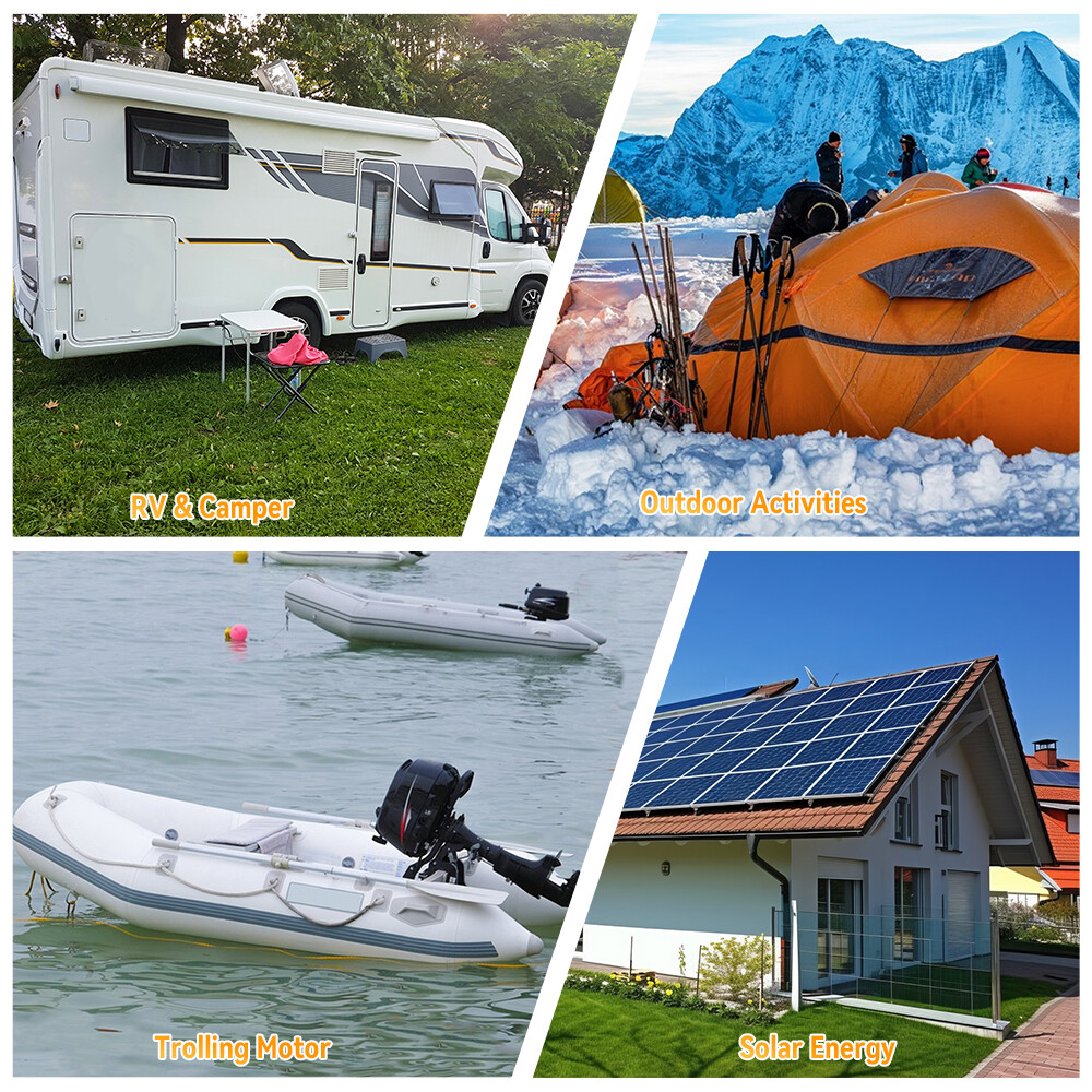 12V 100Ah LiFePO4 Lithium Battery 100A BMS Solar Deep Cycle Off-grid RV Camper