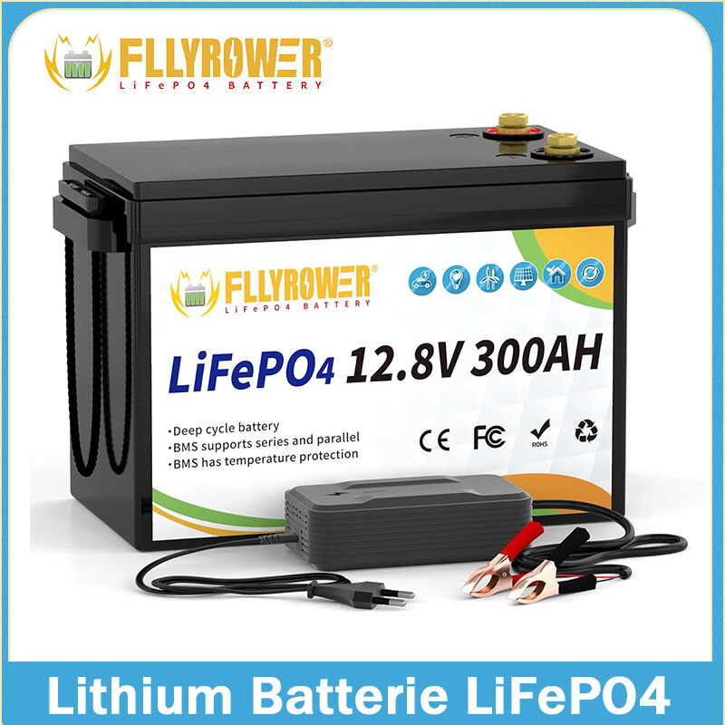 12V 300Ah LiFePO4 Battery Deep Cycle Lithium Battery 200A BMS for RV Solar Boat