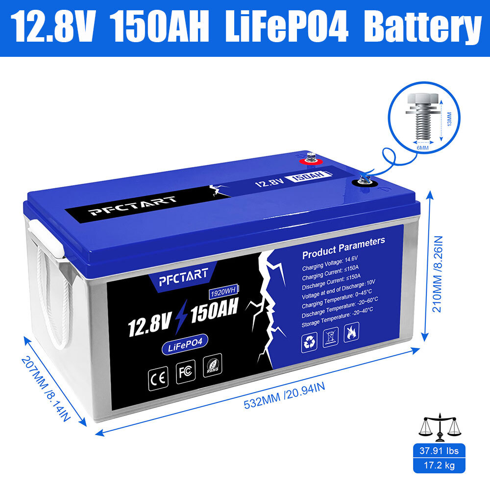 150AH 300AH 12V 48V Deep cycle LiFePO4 Lithium Battery for RV Solar Home