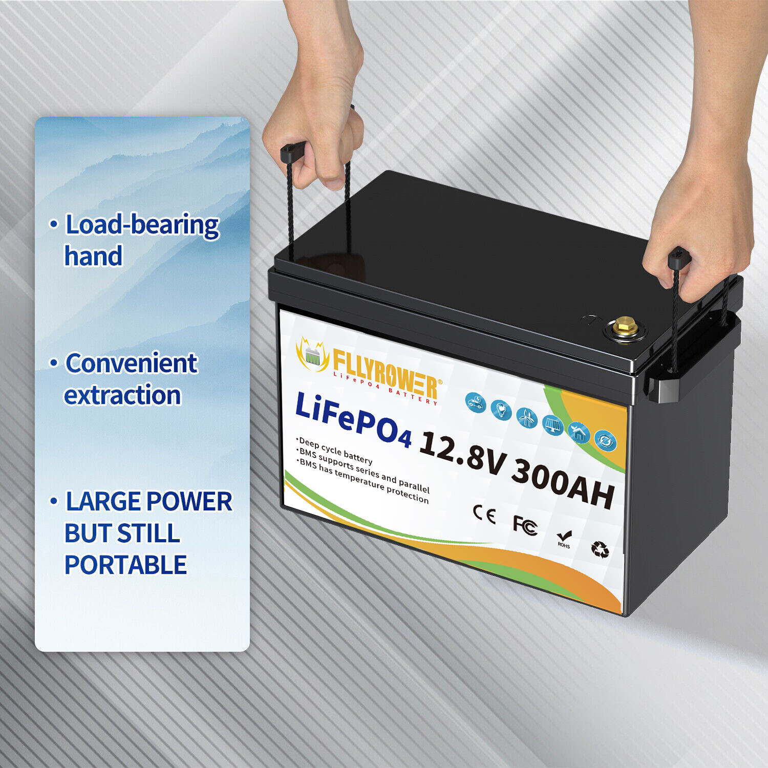 48V 300Ah LiFePO4 Lithium Battery (4 Pack 12v 300AH) Deep Cycle for RV Golf Car