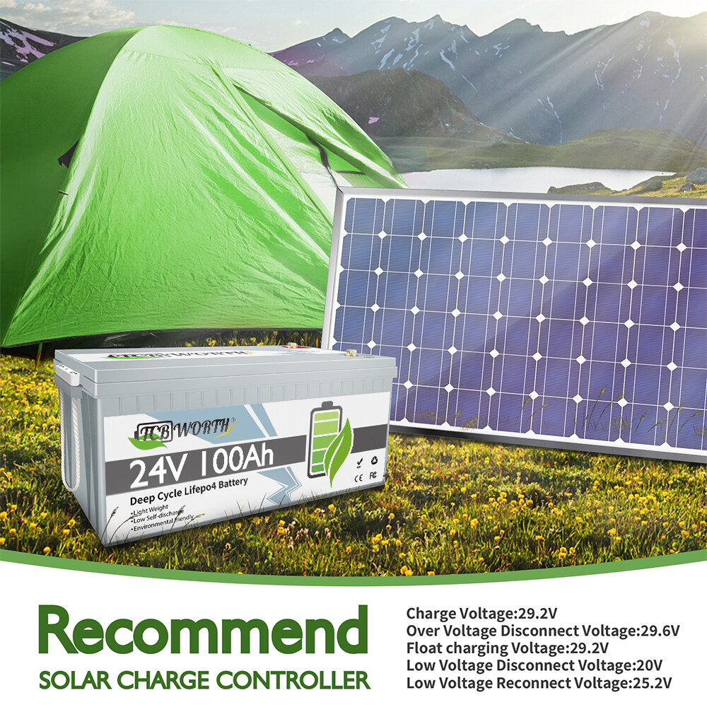 12V/24V 60A 100Ah 300Ah LiFePO4 Lithium Battery 100A BMS 4000+ Deep Cycle for RV