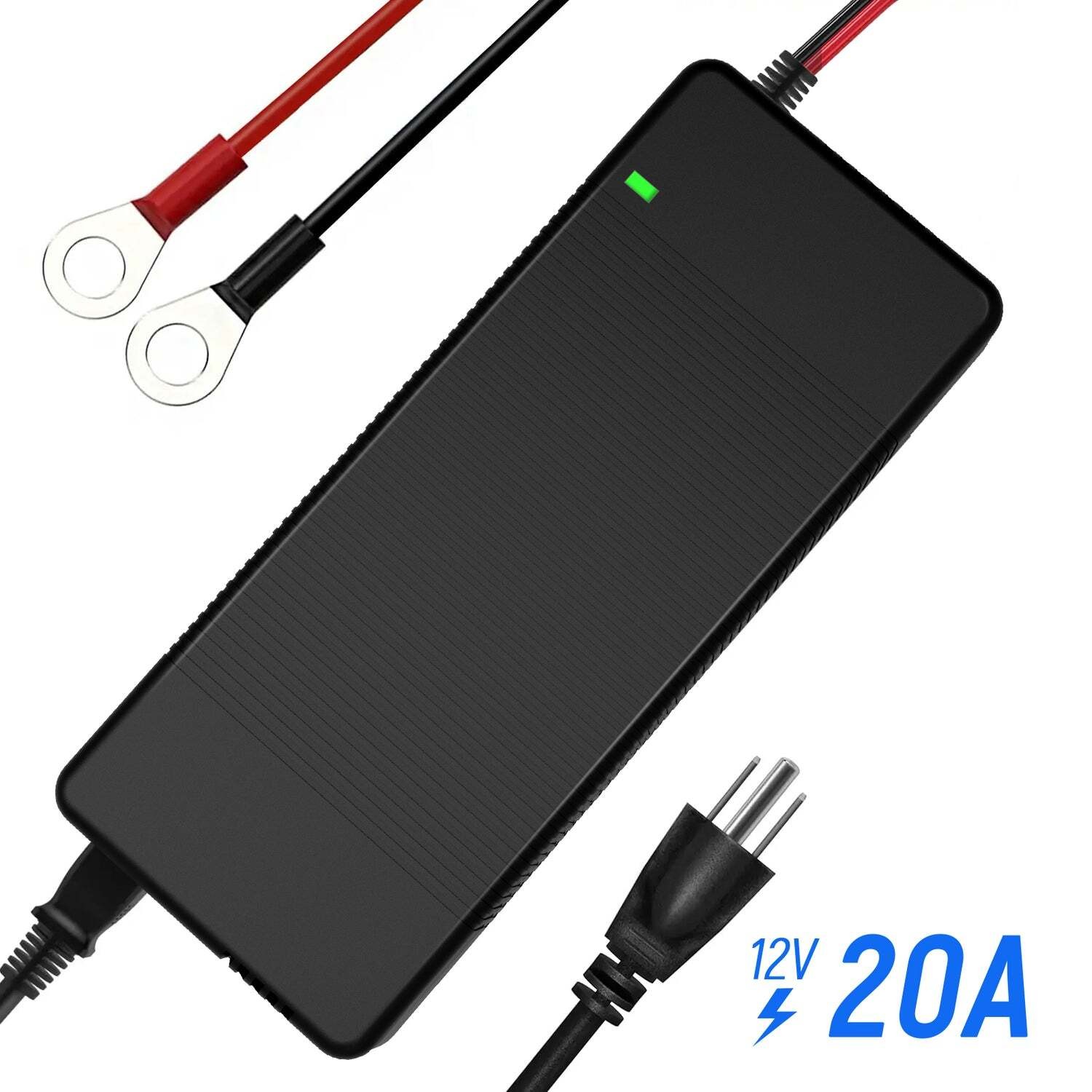 Wattcycle 12V 100Ah LiFePO4 Lithium Battery + 20A Charger Included for RV Solar