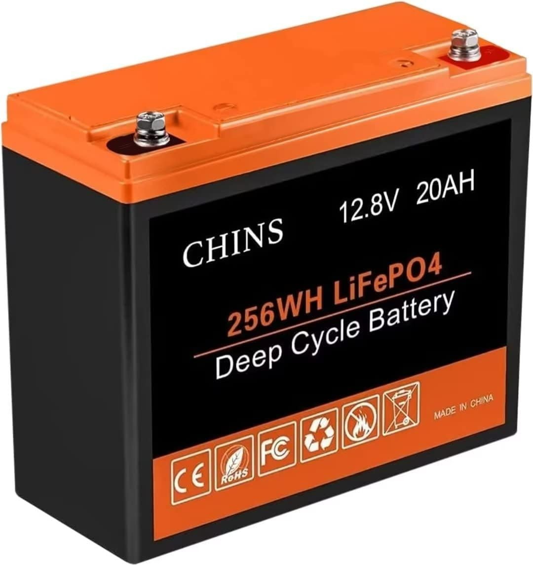 CHINS LiFePO4 Battery 12V 20AH 50AH 100AH Deep Cycle Lithium Battery Gff-Grid