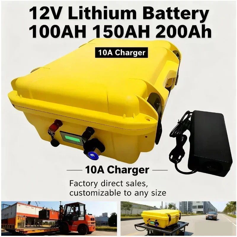 Battery BMS for Boat Motor Trailer 12V 200Ah 100A Outboard Accessories +10A Char