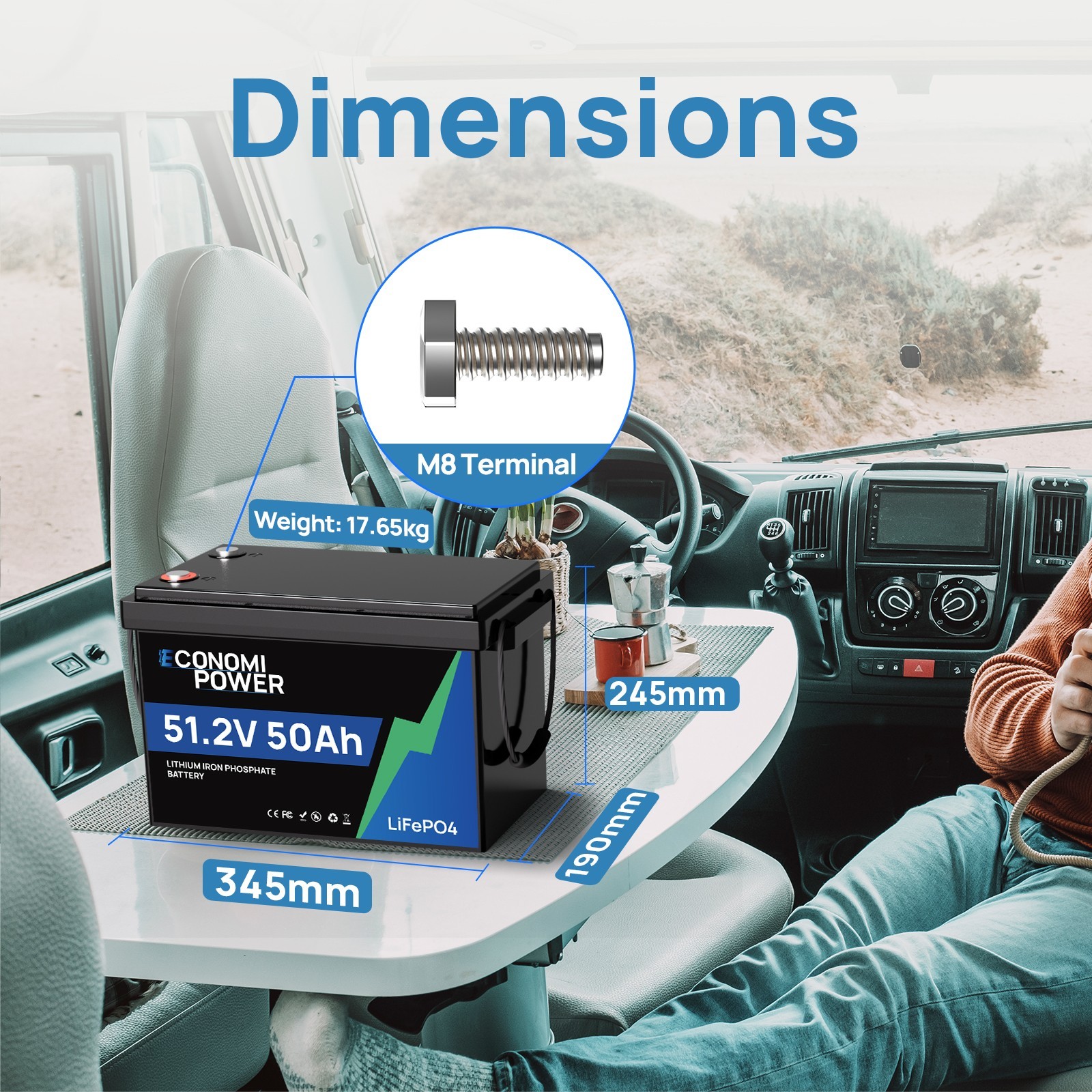 48V LiFePO4 Battery 50Ah 100Ah Deep Cycle with BMS for Solar System RV Golf Cart