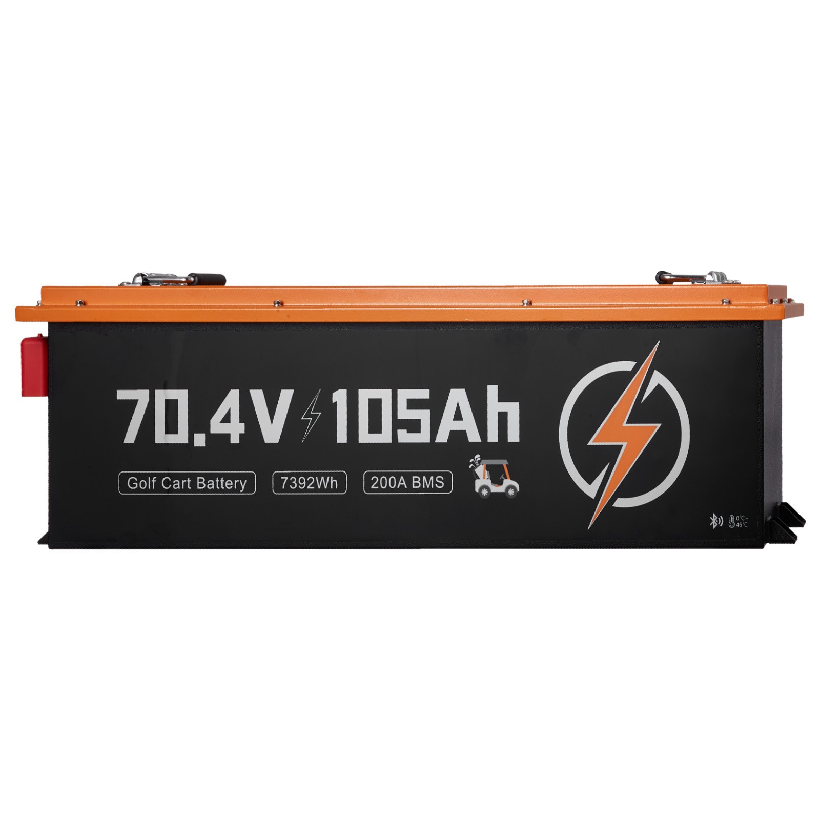 72V 105Ah Golf Cart Lithium Lifepo4 Battery & 15A Charger LCD Monitor Metal Case