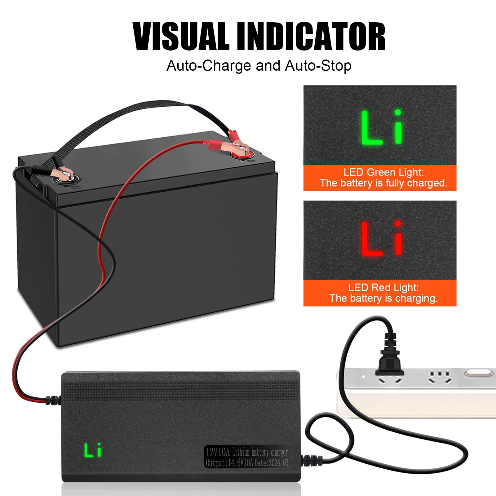 12V 30Ah LiFePO4 Deep Cycle Lithium Battery with Charger for Trolling Motor