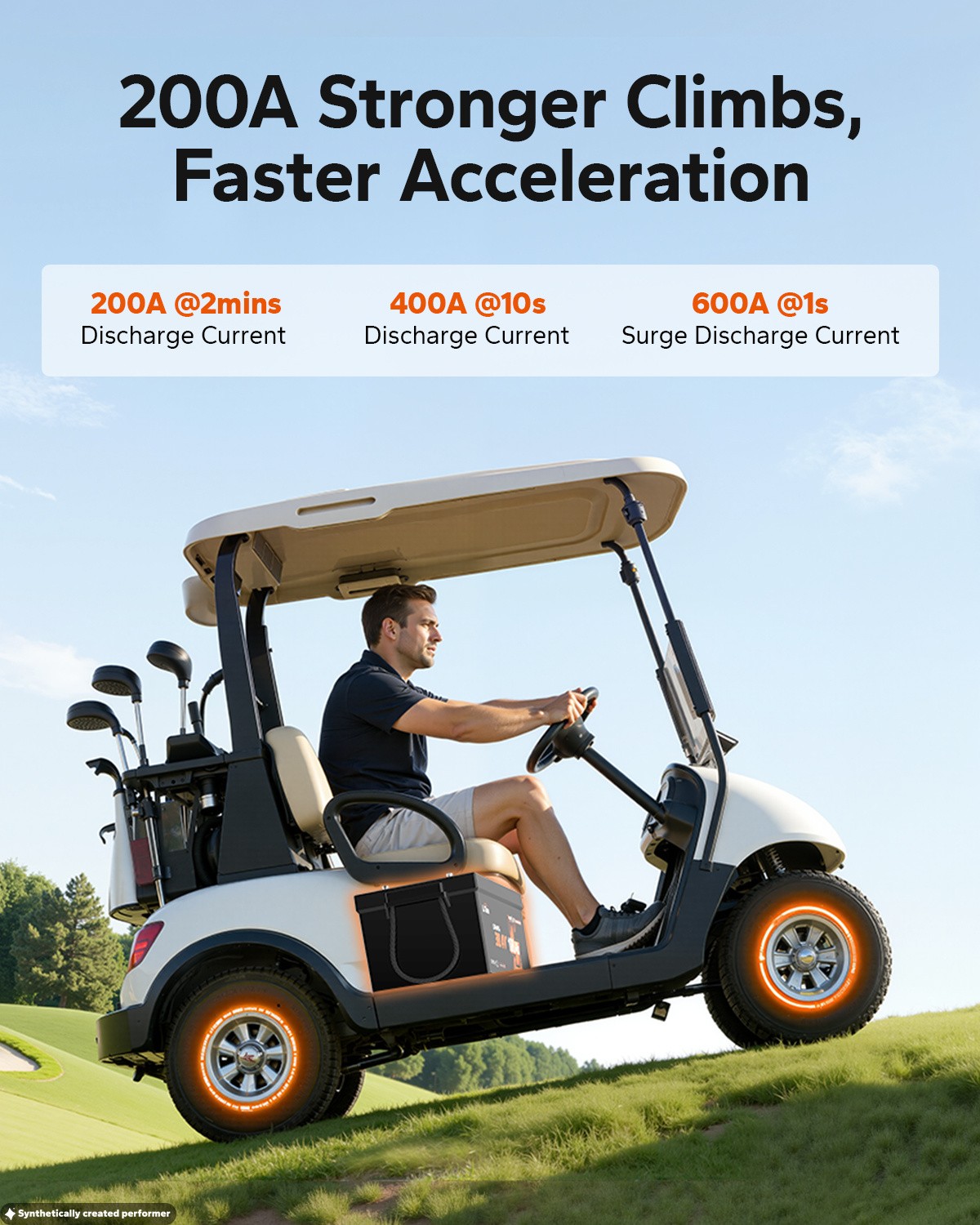 Refurbished LiTime 36V 100Ah Bluetooth LiFePO4 Battery for 3kW Golf Cart Marine