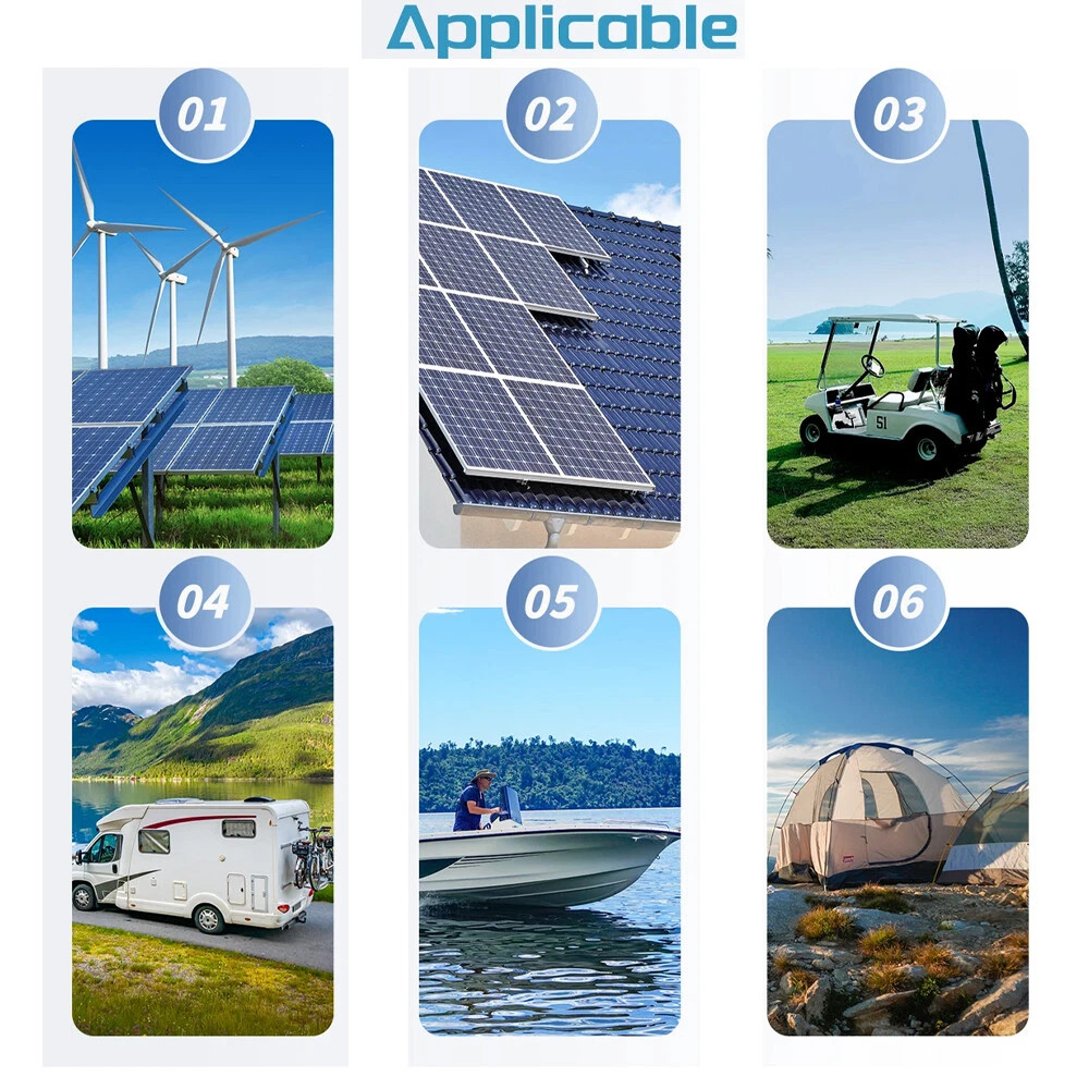 48V LiFePO4 Battery 50Ah 100Ah Deep Cycle with BMS for Solar System RV Golf Cart